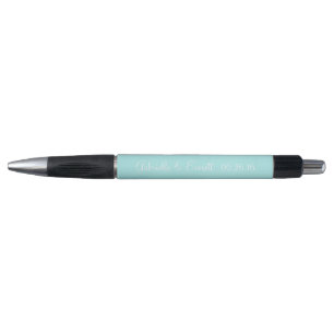 Pale Blue Personalized Wedding Favours Pen