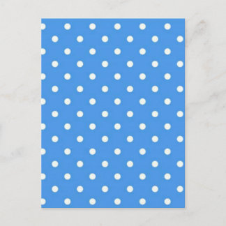 Pale Blue Polka Dot Art Postcard