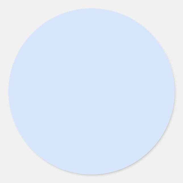 PALE BLUE Pop of Colour You Personalize Classic Round Sticker (Front)