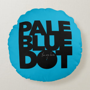 Pale Blue Round Pillow