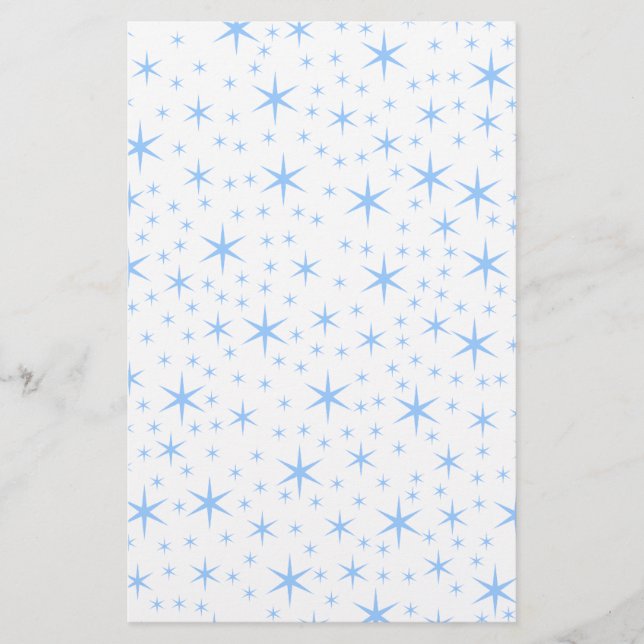 Pale Blue Stars Pattern. (Front)