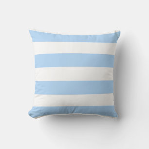 Pale Blue Striped Throw Pillow