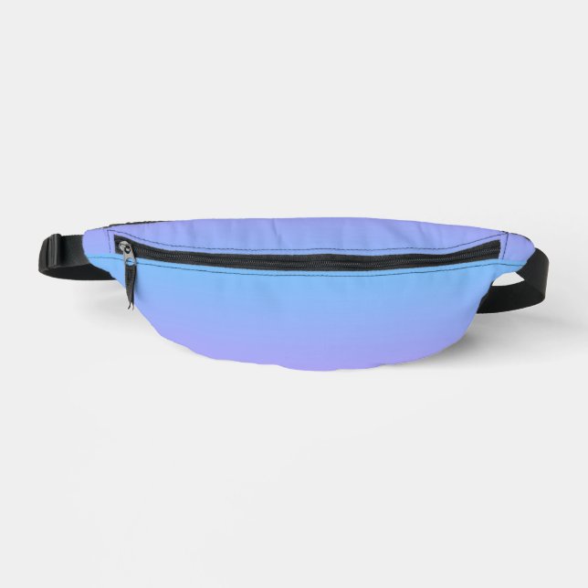 Pale Blue to Lavender Ombre Gradient Pattern Fanny Pack (Front)