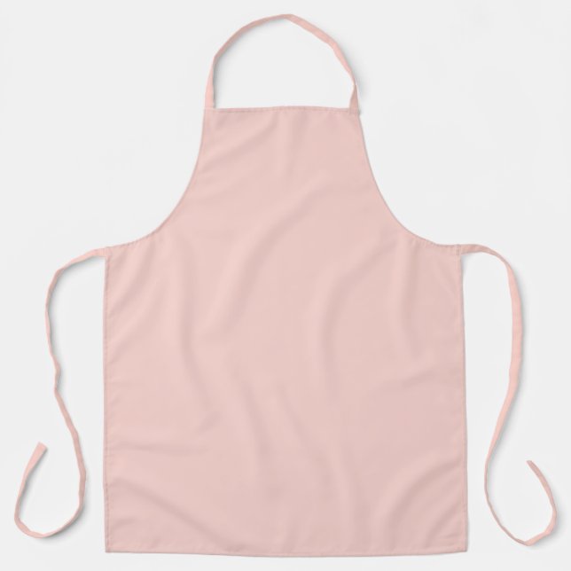 Pale Blush Pink Solid Colour Apron (Front)