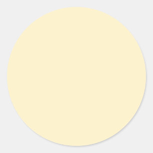 Pale Buttercup Yellow Solid Colour Classic Round Sticker