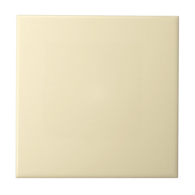 Pale Buttercup Yellow Solid Colour Tile (Front)