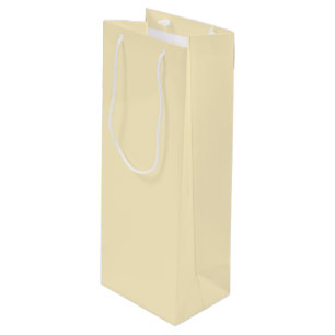 Pale Buttercup Yellow Solid Colour Wine Gift Bag