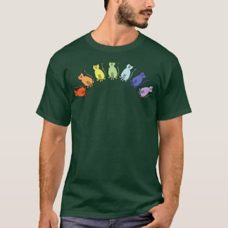 Pale Cats Rainbow T-Shirt