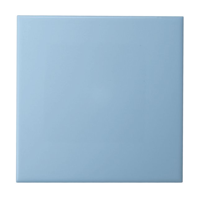 Pale Cerulean Blue Solid Color Tile (Front)
