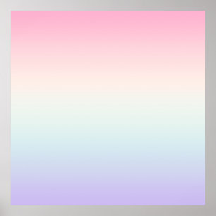 Pale colourful gradient background poster