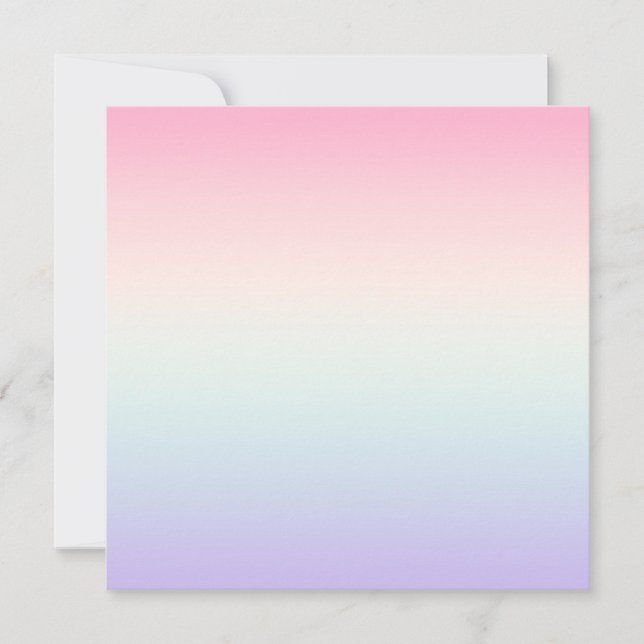 Pale colourful gradient background thank you card (Front)