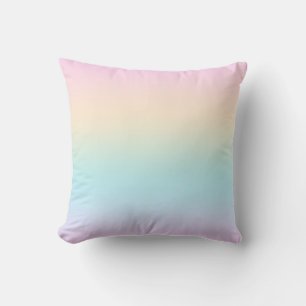 Pale colourful gradient background throw pillow