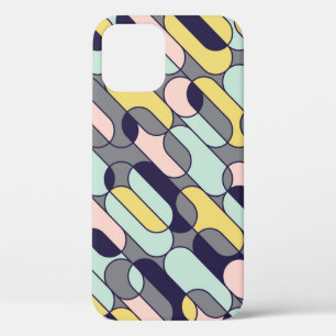 Pale Colours Geometric: Retro Pattern iPhone 12 Case