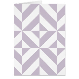 Pale Cool Grape Geometric Deco Cube Pattern