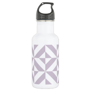 Pale Cool Grape Geometric Deco Cube Pattern 532 Ml Water Bottle