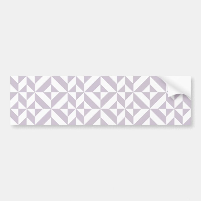 Pale Cool Grape Geometric Deco Cube Pattern Bumper Sticker (Front)