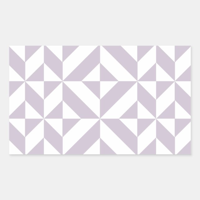 Pale Cool Grape Geometric Deco Cube Pattern Sticker (Front)