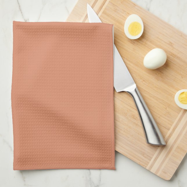 Pale Copper Custom Kitchen Dish Colour Matching Towel (Quarter Fold)