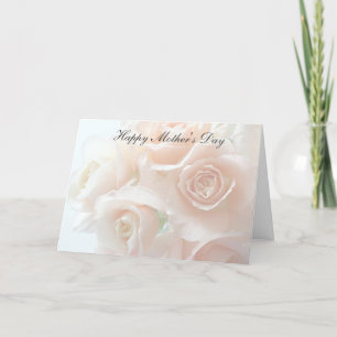 Pale coral roses Mother's Day Card