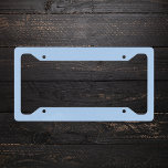 Pale Cornflower Blue Solid Colour License Plate Frame<br><div class="desc">Pale Cornflower Blue Solid Colour</div>