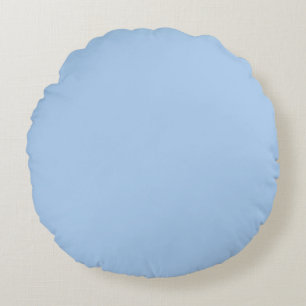 Pale Cornflower Blue Solid Colour Round Pillow