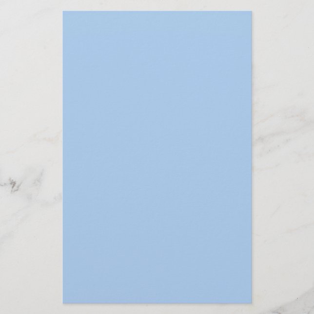 Pale Cornflower Blue Solid Colour Stationery (Front)