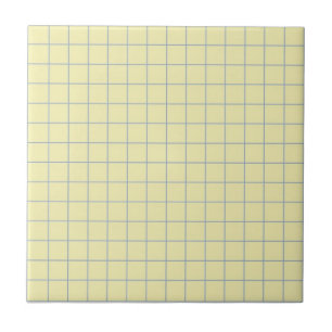 Pale Cream & Purple Chequered Retro Minimalist Tile