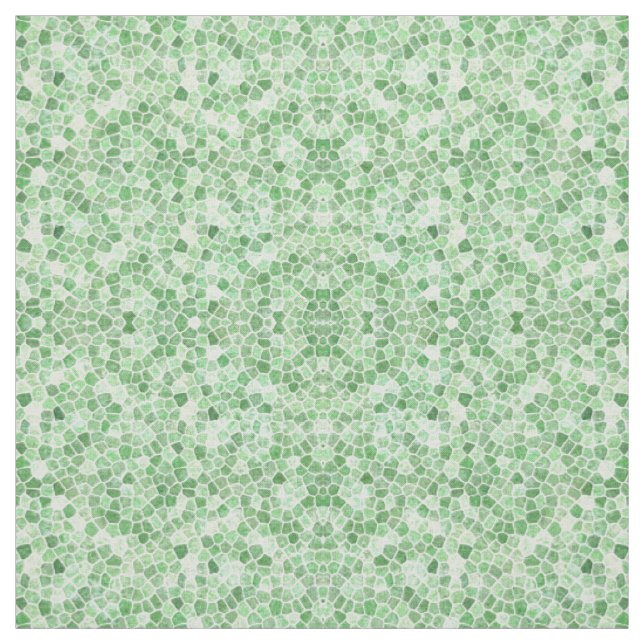 Pale Emerald and Pistachio Cobbled Patchwork Fabric (Swatch)