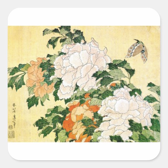Pale Flowers Square Sticker
