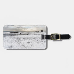 Pale foamy ocean seascape, Iceland Luggage Tag