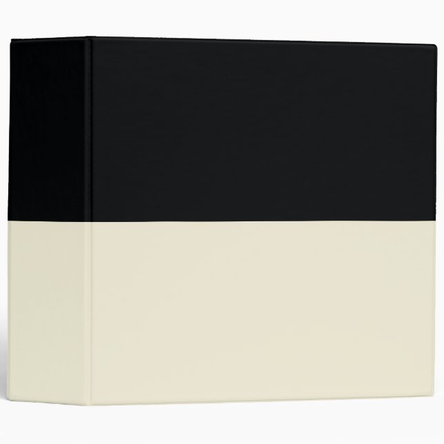 Pale Gold and Black Simple Extra Wide Stripes Binder (Front/Spine)