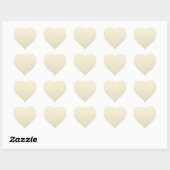 Pale Gold and White Polka Dots Heart Sticker (Sheet)