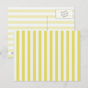 Pale Gold And White Stripes by Shirley Taylor Postcard