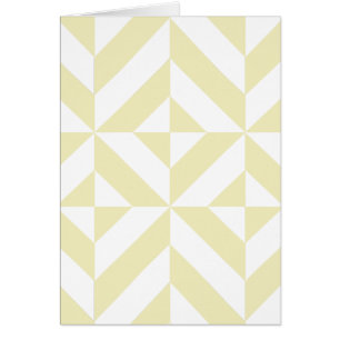 Pale Gold Geometric Deco Cube Pattern