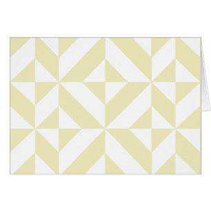Pale Gold Geometric Deco Cube Pattern