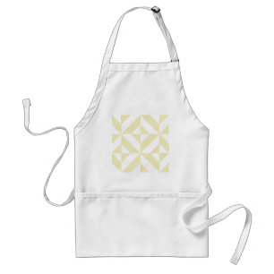 Pale Gold Geometric Deco Cube Pattern Standard Apron