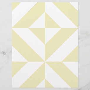 Pale Gold Geometric Deco Scrapbook Paper
