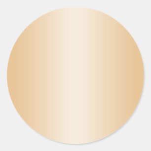 Pale Gold Gradient Blank Classic Round Sticker