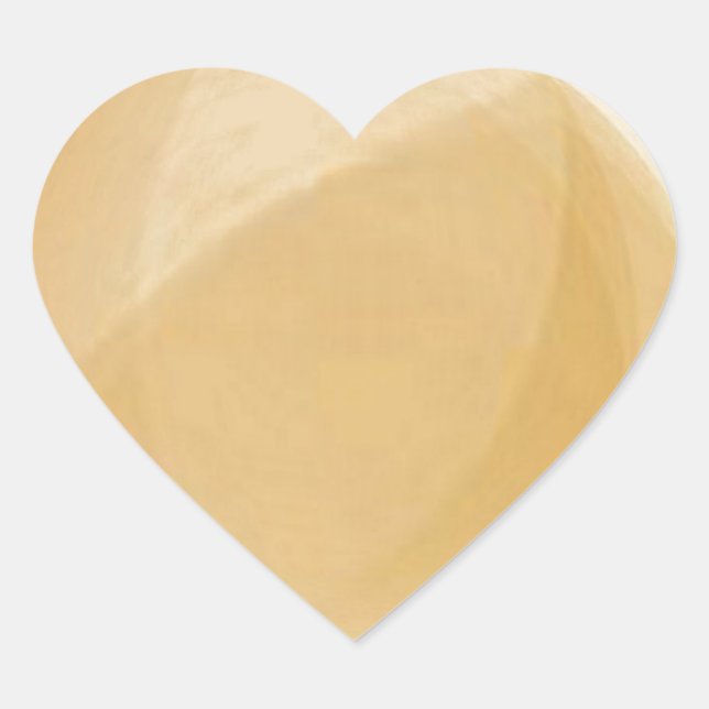 Pale gold planet heart sticker (Front)