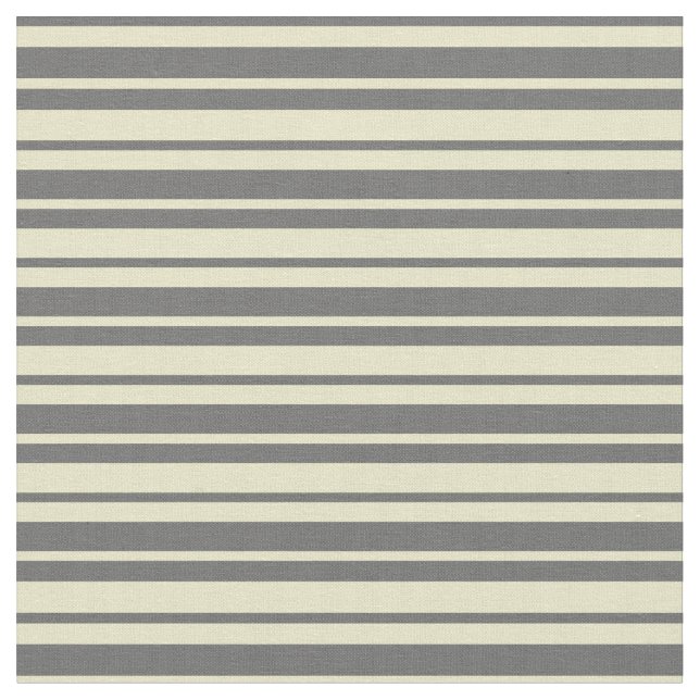 Pale Goldenrod and Dim Grey Coloured Pattern Fabric (Close Up)