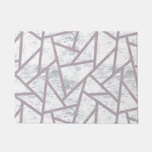 Pale gray mosaic pattern doormat