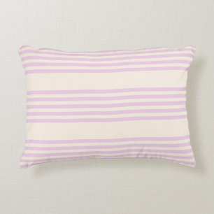 Pale green and beige five stripes pattern accent p pillow