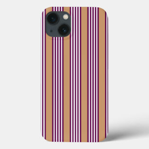 Pale green and beige five stripes pattern Case-Mat iPhone 13 Case