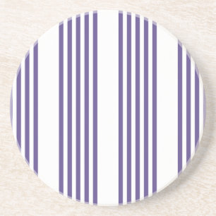 Pale green and beige five stripes pattern coaster