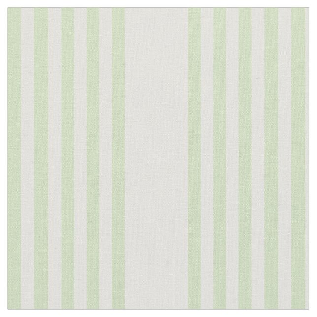 Pale green and beige five stripes pattern fabric (Close Up)