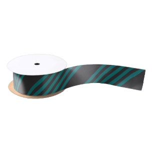 Pale green and beige five stripes pattern satin ri ribbon