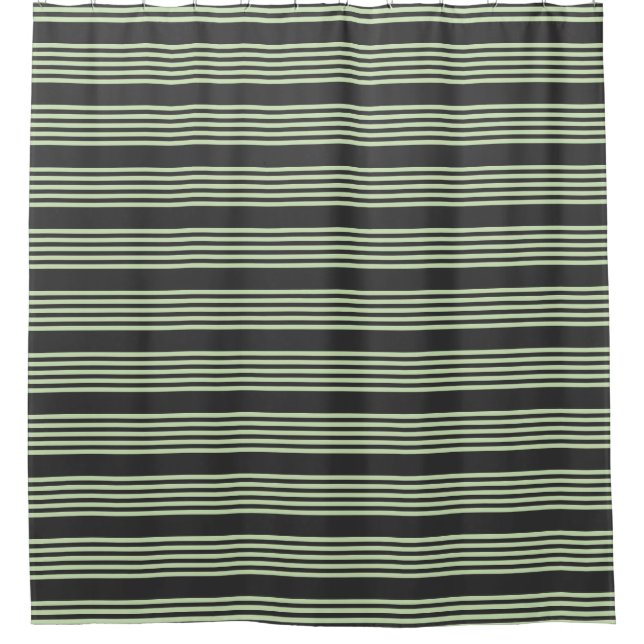 Pale green and charcoal five stripes pattern (Front)