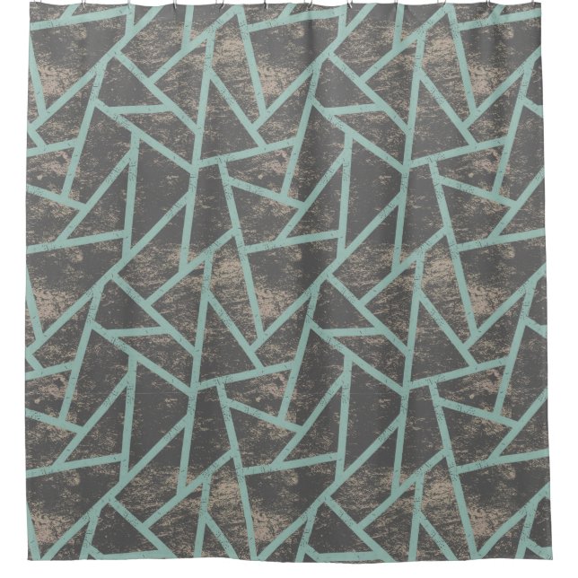 Pale green and grey mosaic pattern (Front)