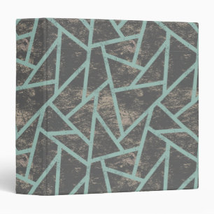 Pale green and grey mosaic pattern binder