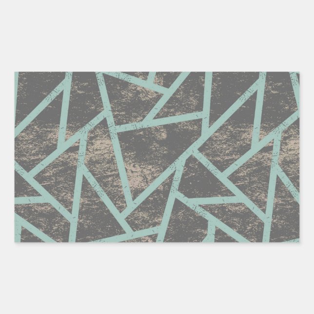 Pale green and grey mosaic pattern sticker (Front)